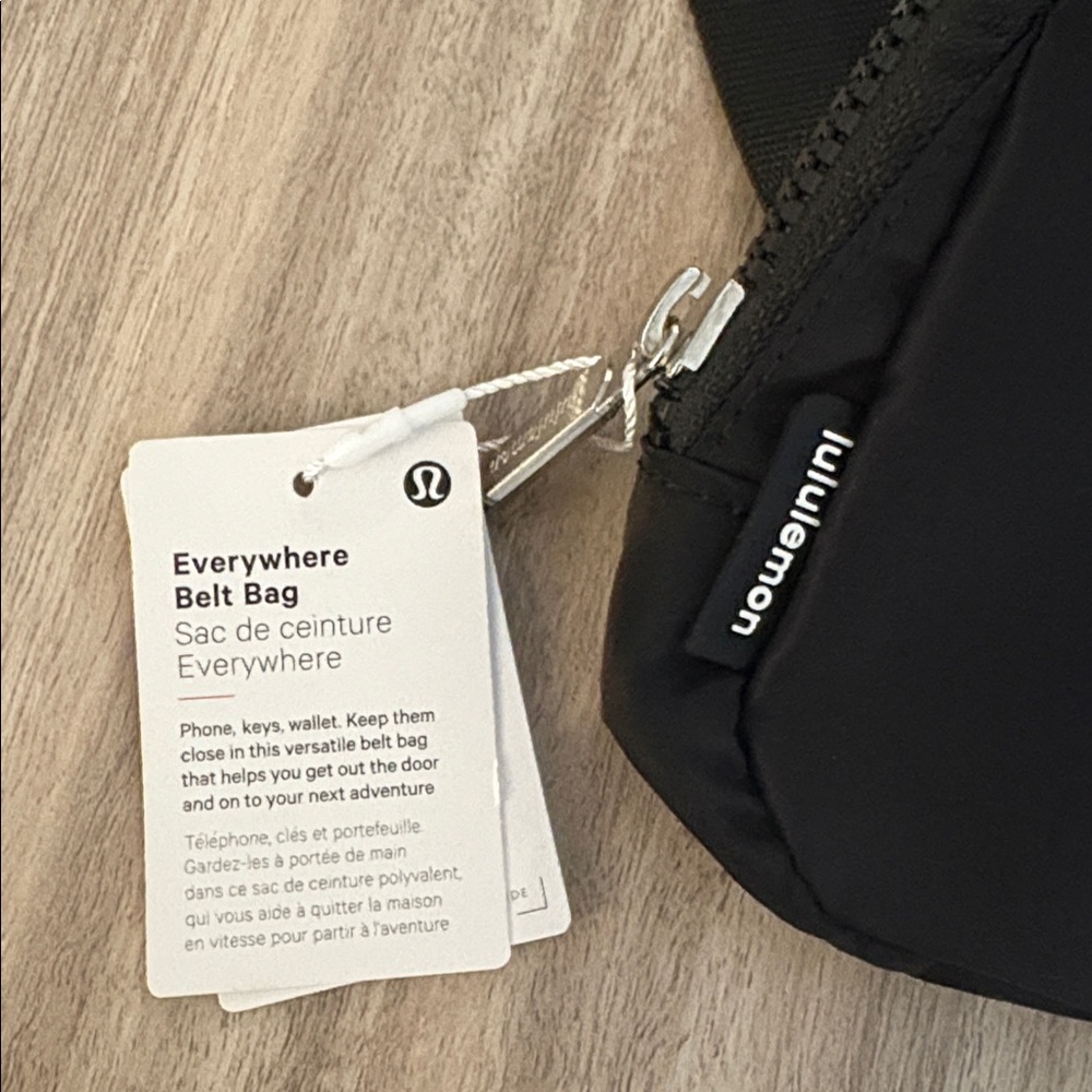 New Lululemon Logo Everywhere Belt Bag 1L Black - Picture 2 of 7